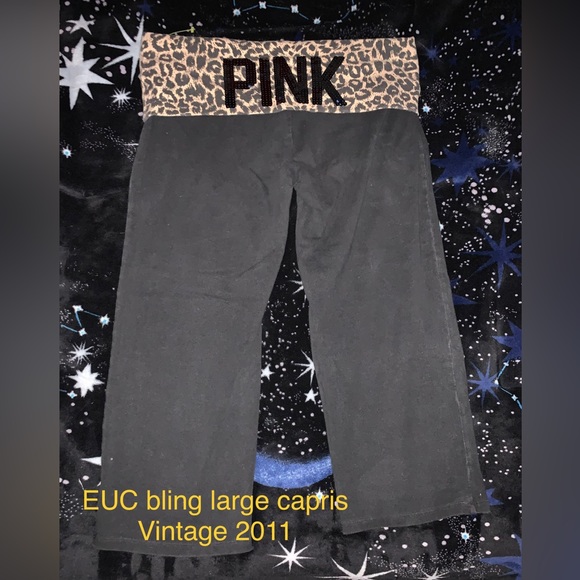 Victoria’s Secret Pink Vintage Bling Leopard Leggings - Picture 1 of 5